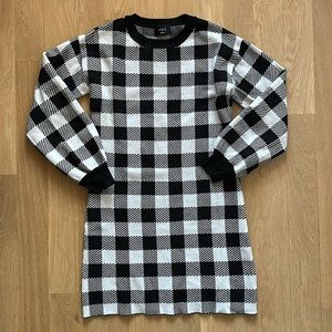 New Vici Rochester Gingham Sweater Dress